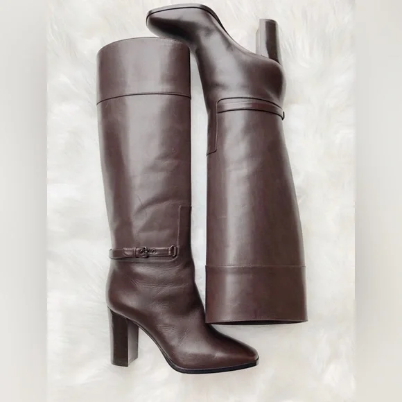 Christian Louboutin Mervillon Knee High Chocolate Boots